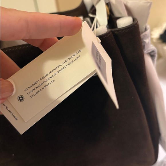 NEW Tory Burch Dark Cocoa Suede Women’s Romy Suede Bucket Bag - Picture 9 of 16